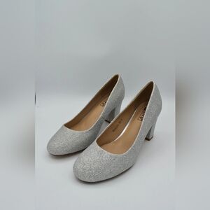 Silver Glitter Heels